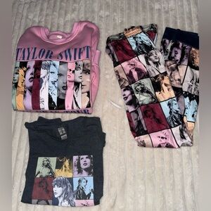 Taylor Swift Pink & Multi-Color Graphic Sweatshirt and Lounge Set